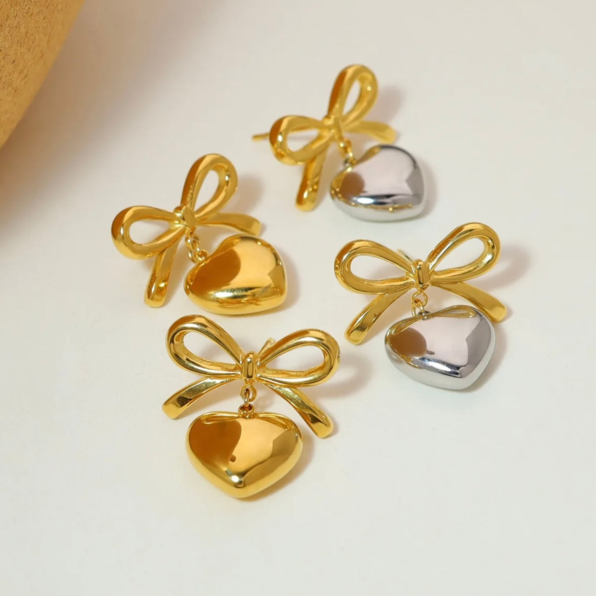 Heart coquette earrings