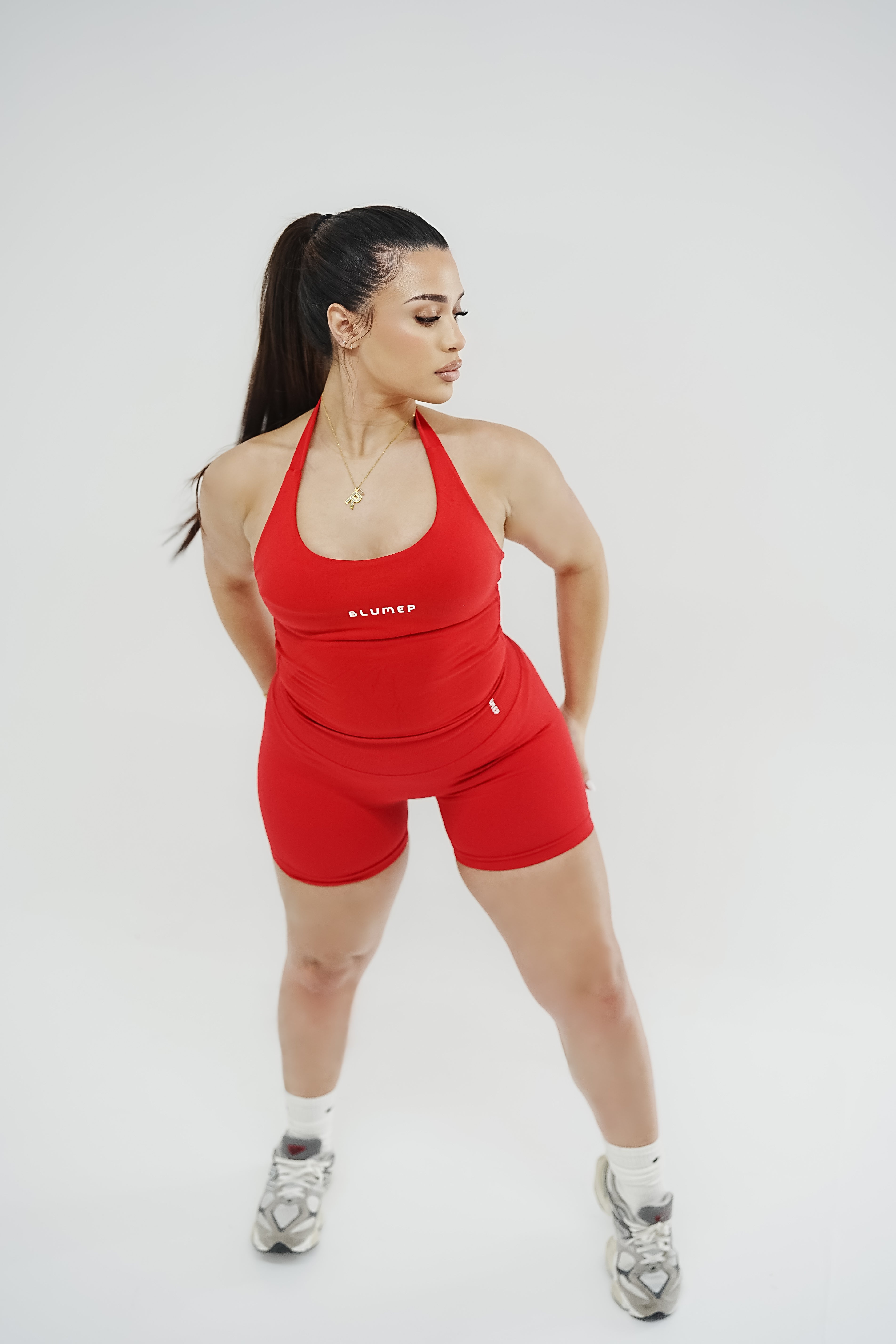 RED HALTER TOP