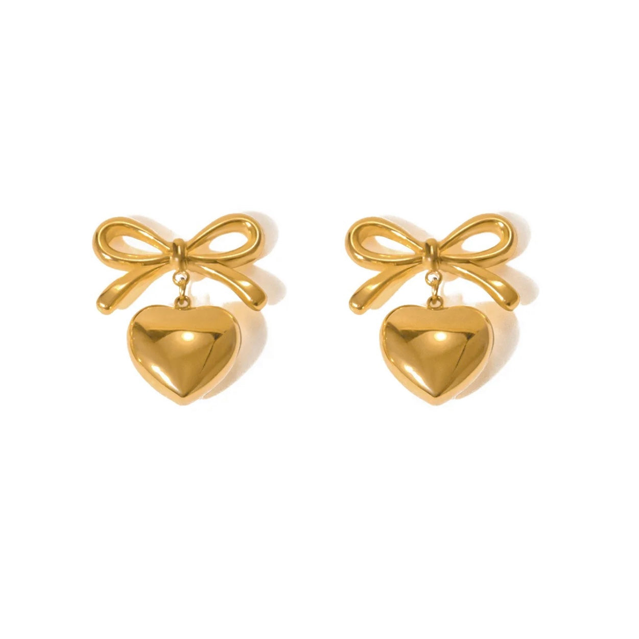 Heart coquette earrings