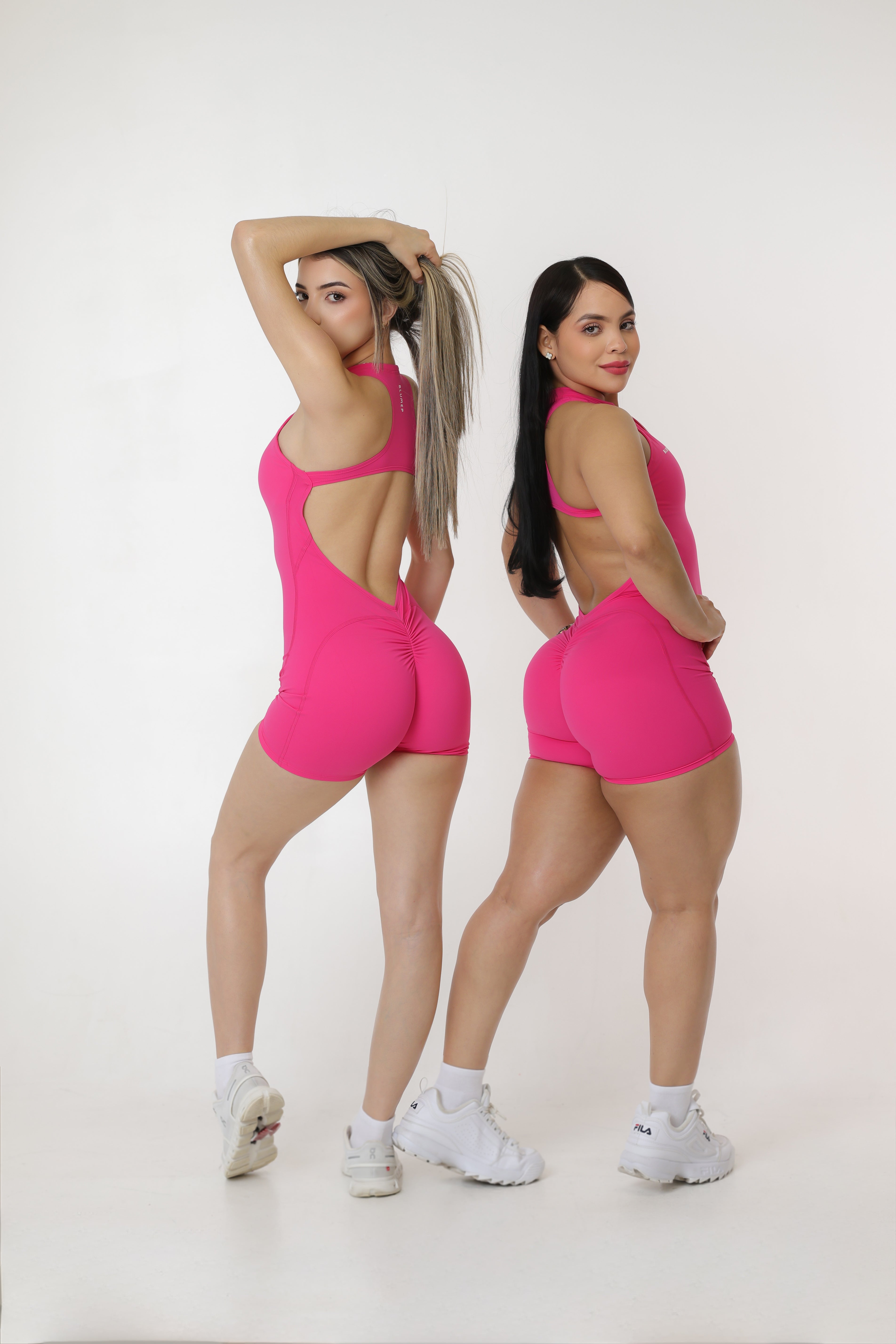 FUCHSIA JUMPSUIT SHORTS