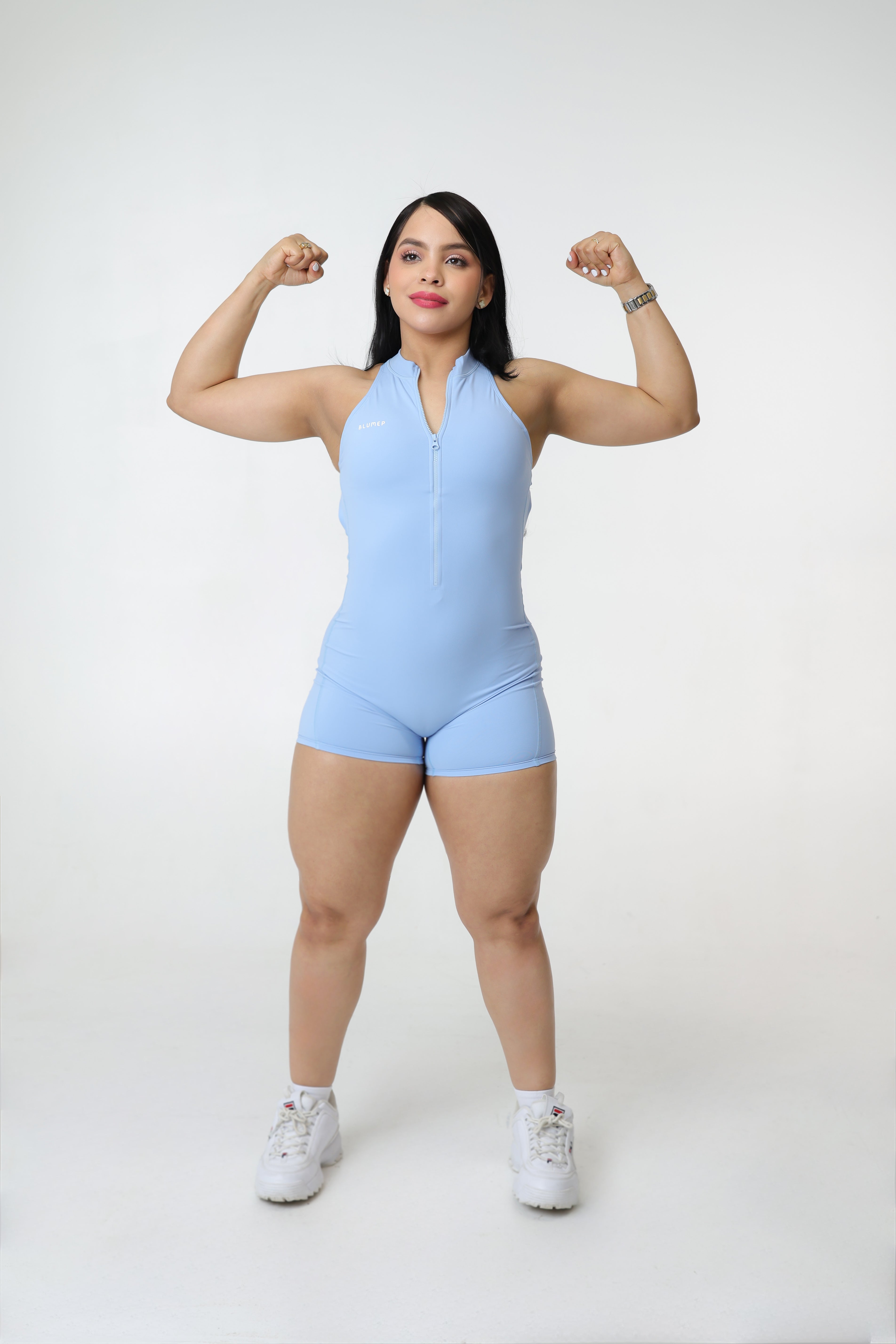 BABY BLUE SHORT JUMPSUIT