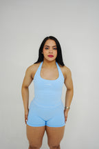 BABY BLUE HALTER TOP