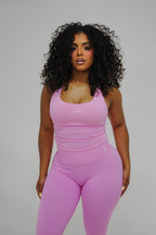 BUBBLE PINK HALTER TOP